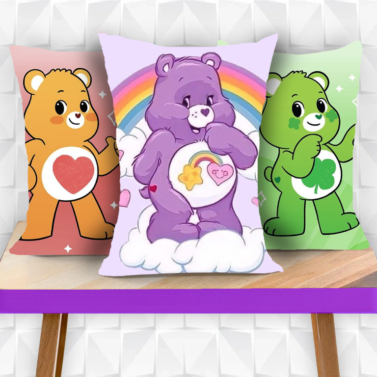 Almofada Naninha enfeite decorativo - Ursinhos Carinhosos: Presente com Carinho - quarto menina - lembrança aniversario em Oferta na Shopee