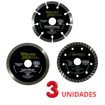 disco de corte continuo Kit 3 unidades / Makita / disco de corte diamantado / 110mm / construção
