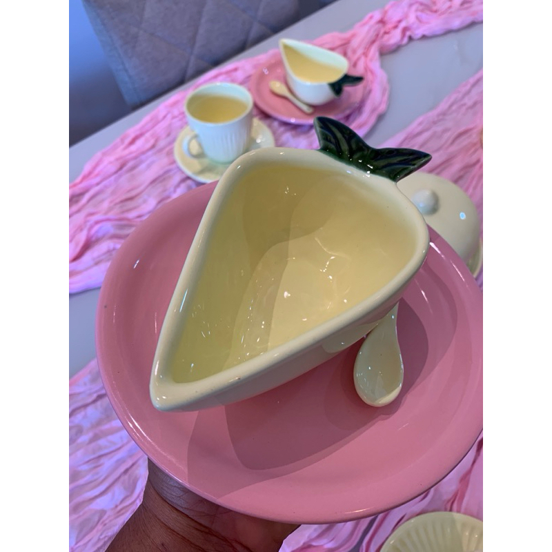 JOGO COM 6 CUMBUCA PASCOA PORTA SOBREMESA PETISCO ALIMENTO DE CENOURA DE CERÂMICA .