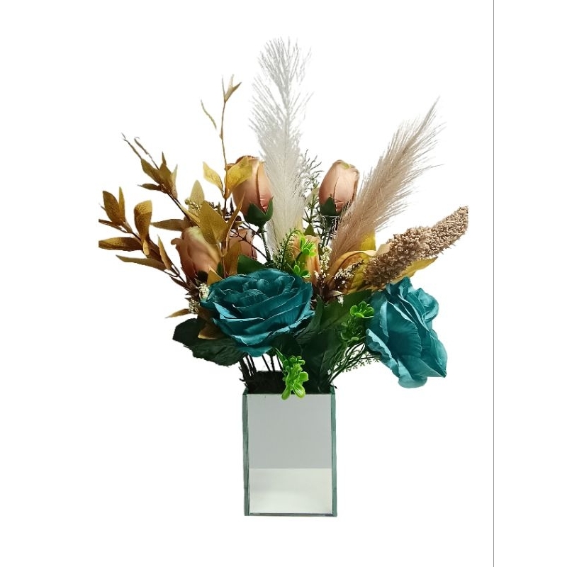Vaso espelhado arranjo de flores plantas artificiais para decoração casa SALA centro de mesa presente