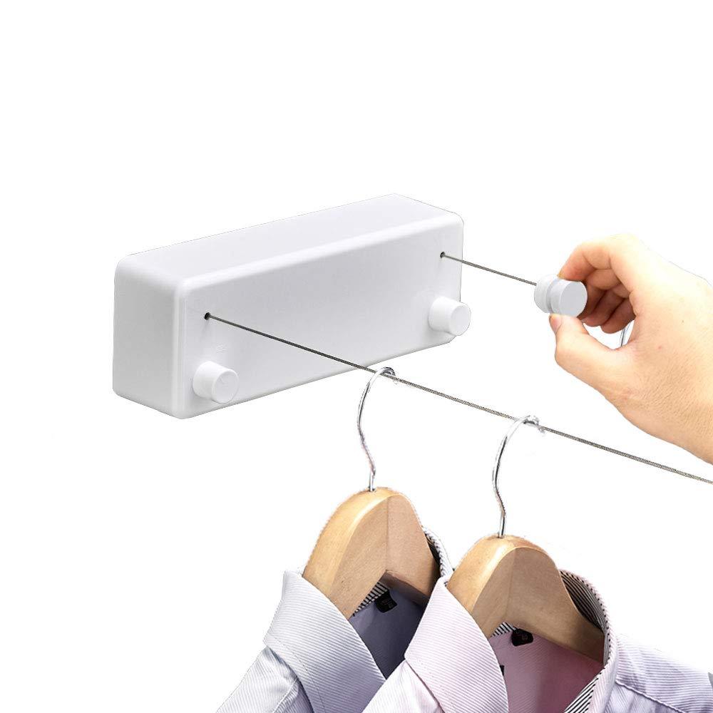 4,2 Metros Varal Retrátil Automático Para Interior E Exterior 2 Cordas Apartame