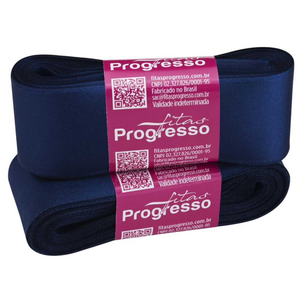 Fita de cetim com 38mm de largura em pecas de 10m.