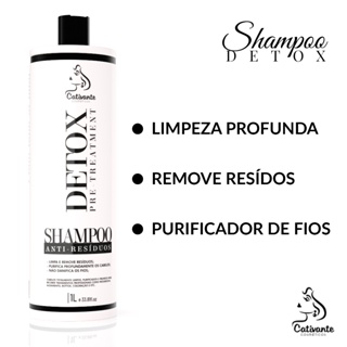 Shampoo Anti Residuo Detox Capilar Zero Metal 1L Cativante em Oferta na Shopee