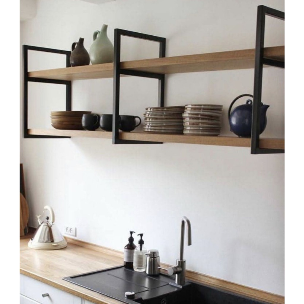 KIT INDUSTRIAL 35x25 COM PRATELEIRAS DUPLAS, ganhe mais espaço com elegancia. em Oferta na Shopee