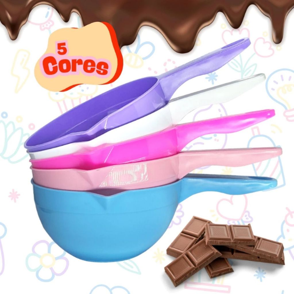 Panelinha Multiuso Confeitaria Confeiteiro Derreter Chocolate Microondas 850ml em Oferta na Shopee