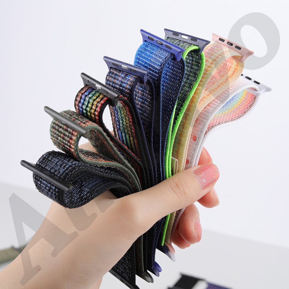 Pulseira de Nylon Loop para RelógRelógio Apple Watch Ultra 3 2 Series 11 10 9 8 7 SE 6 5 49mm 46 45 44 42 41 40 38mm