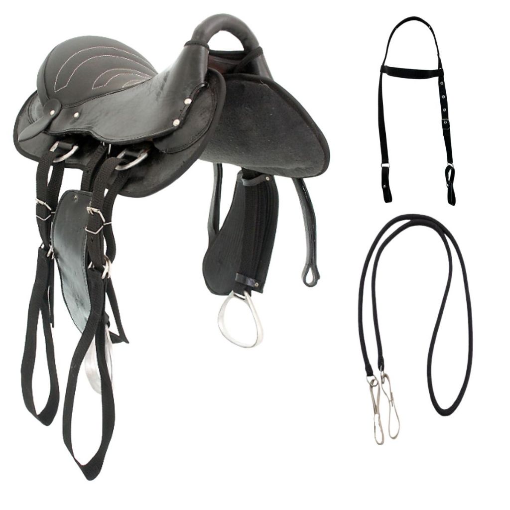 Sela Australiana Para Cavalo Em Couro Passeio Cavalgada Kit Econômico Desconto em Oferta na Shopee