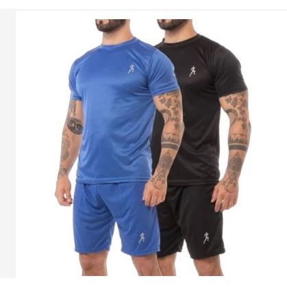 Kit 2 Camisetas Masculinas + 2 Bermudas Masculinas Academia Esportiva - Conjunto MEGA PROMOÇÃO