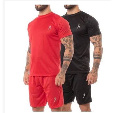 Kit 2 Camisetas Masculinas + 2 Bermudas Masculinas Academia Esportiva - Conjunto NÃO PERCA