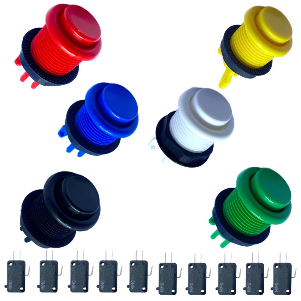 10 botões Arcade Fliperama Comando Jukebox Games Eletromatic