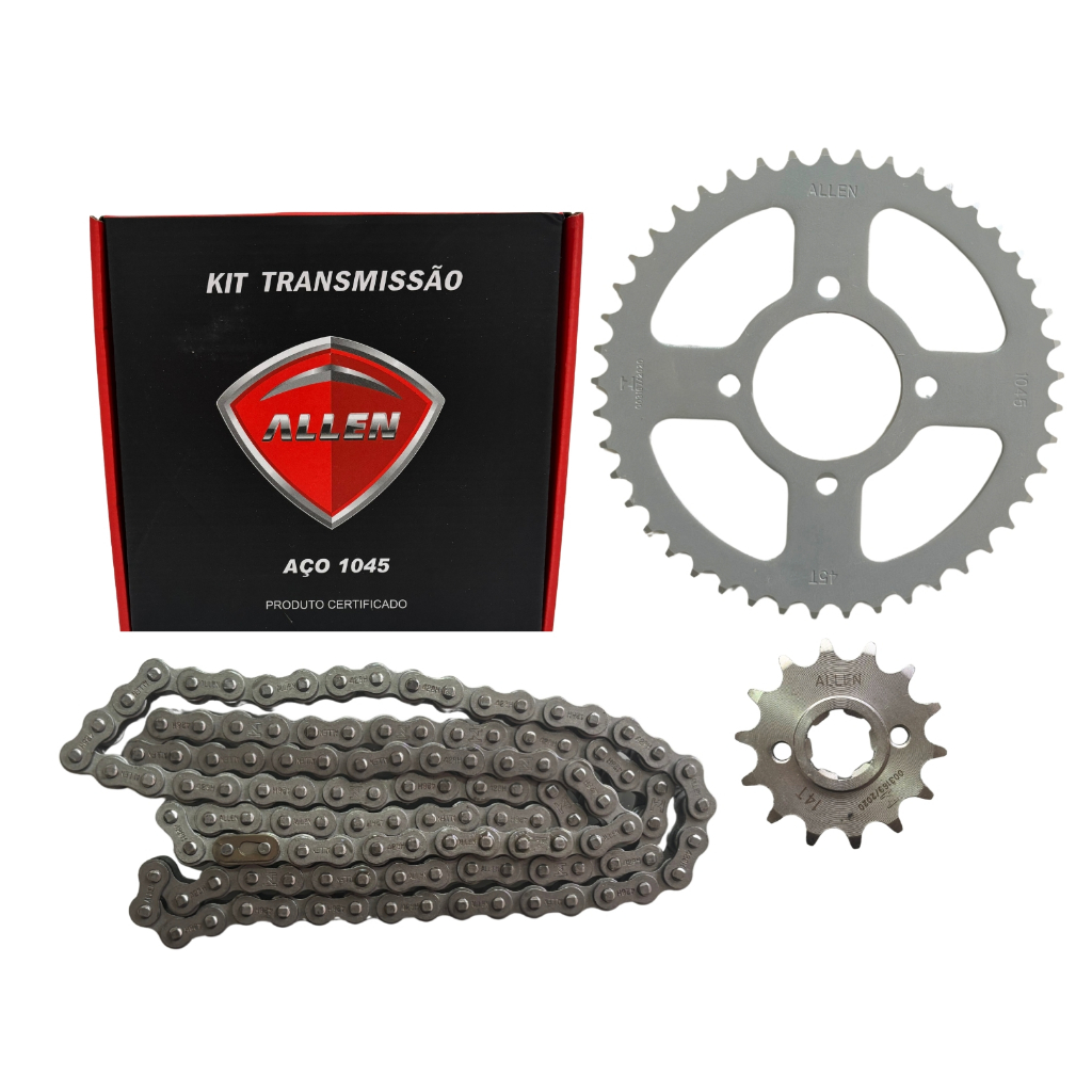 Kit Relação Trasmissão Dafra Riva 150 2012 2013 2014 2015 2016 2017 Original Allen em Oferta na Shopee