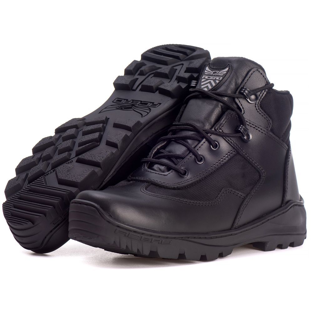 Bota Coturno Militar Tático Colt Preto Top Couro Premium Antiderrapante e Super Resistente Polícia Civil Sp Militares PM