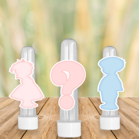 Apliques para Tubete 6x4 cm - Tema CHÁ DE BEBE REVELAÇÃO | Kits Personalizados com 20 ou 40 Unidades - SORTIDO
