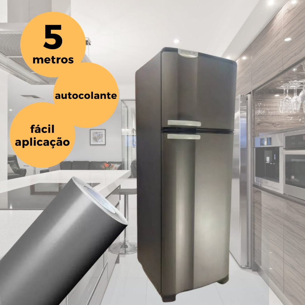 5 Metros Papel Parede Adesivo Envelopamento Cinza