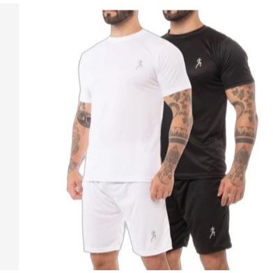 Kit 2 Camisetas Masculinas + 2 Bermudas Masculinas Academia Esportiva - Conjunto OFERTA