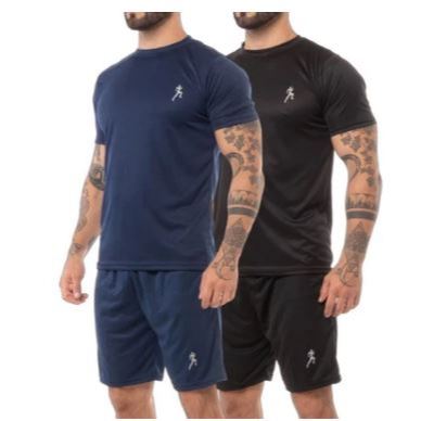 Kit 2 Camisetas Masculinas + 2 Bermudas Masculinas Academia Esportiva - Conjunto MEGA OFERTA