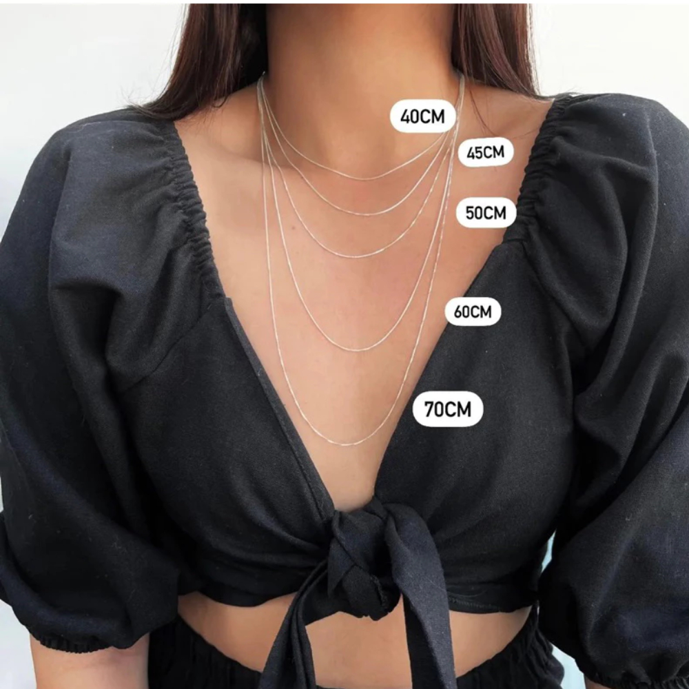 Corrente Veneziana Prata 925 Unissex 45 a 70cm Colar em Oferta na Shopee