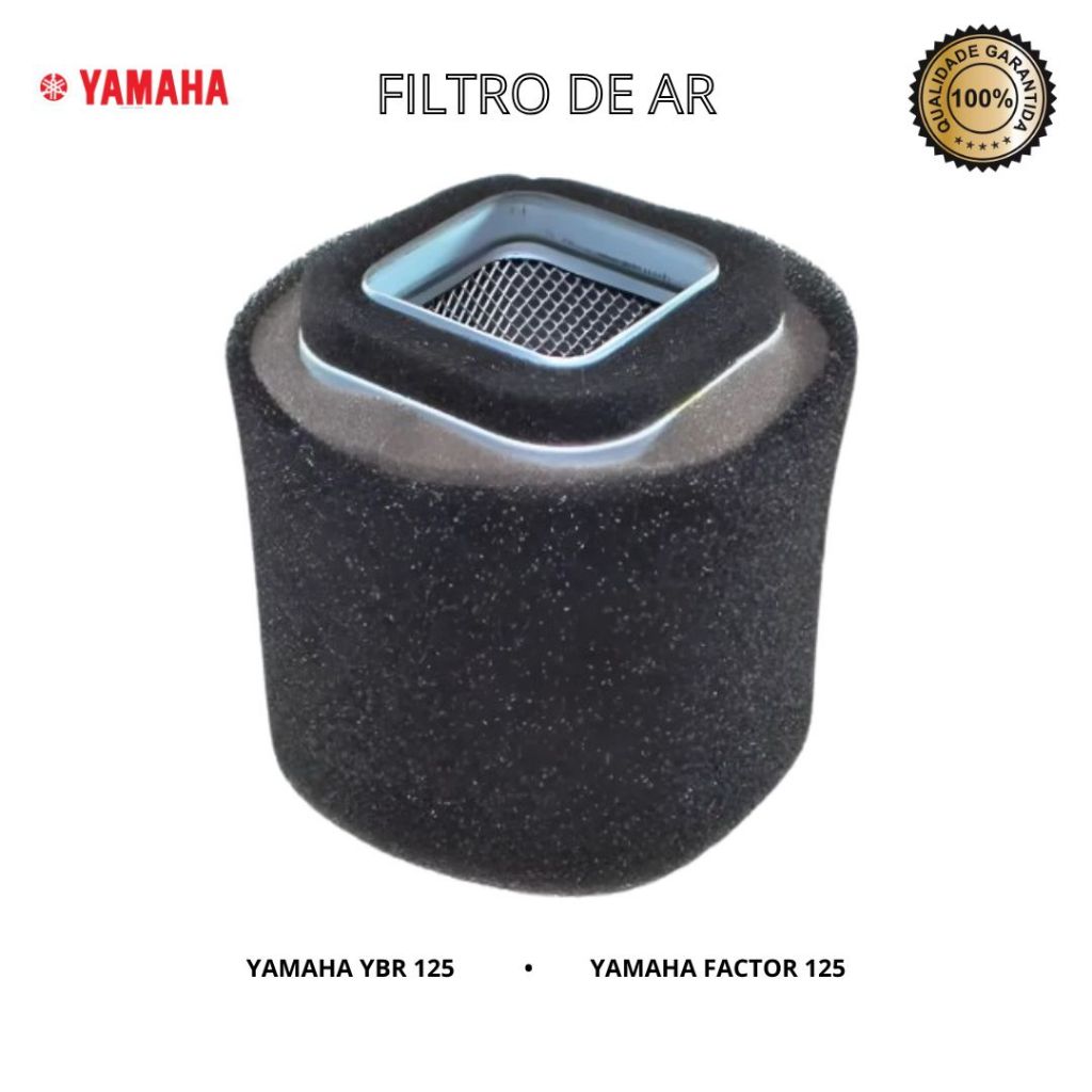 Filtro Ar Yamaha Ybr 125 2000 A 2008 Factor 125 2009 A 2016 Modelo Original