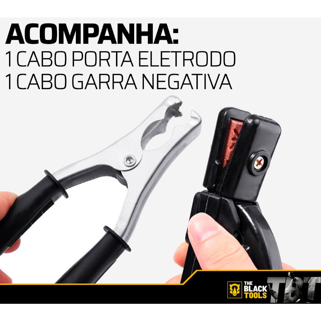 Detalhes do Máquina Inversora De Solda Portatil Mma Compacta Eletrodo Mi150d 120a 220v The Black Tools