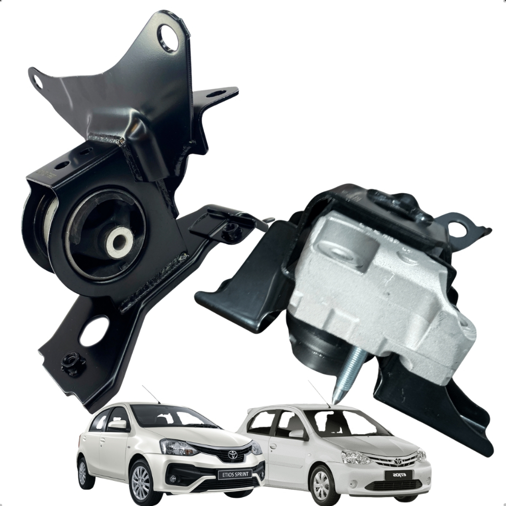 Imagem Kit Calço Coxim Motor Direito Esquerdo Toyota Etios 1.3 1.5 16v 2012 2013 2014 2015 2016 2017 2018