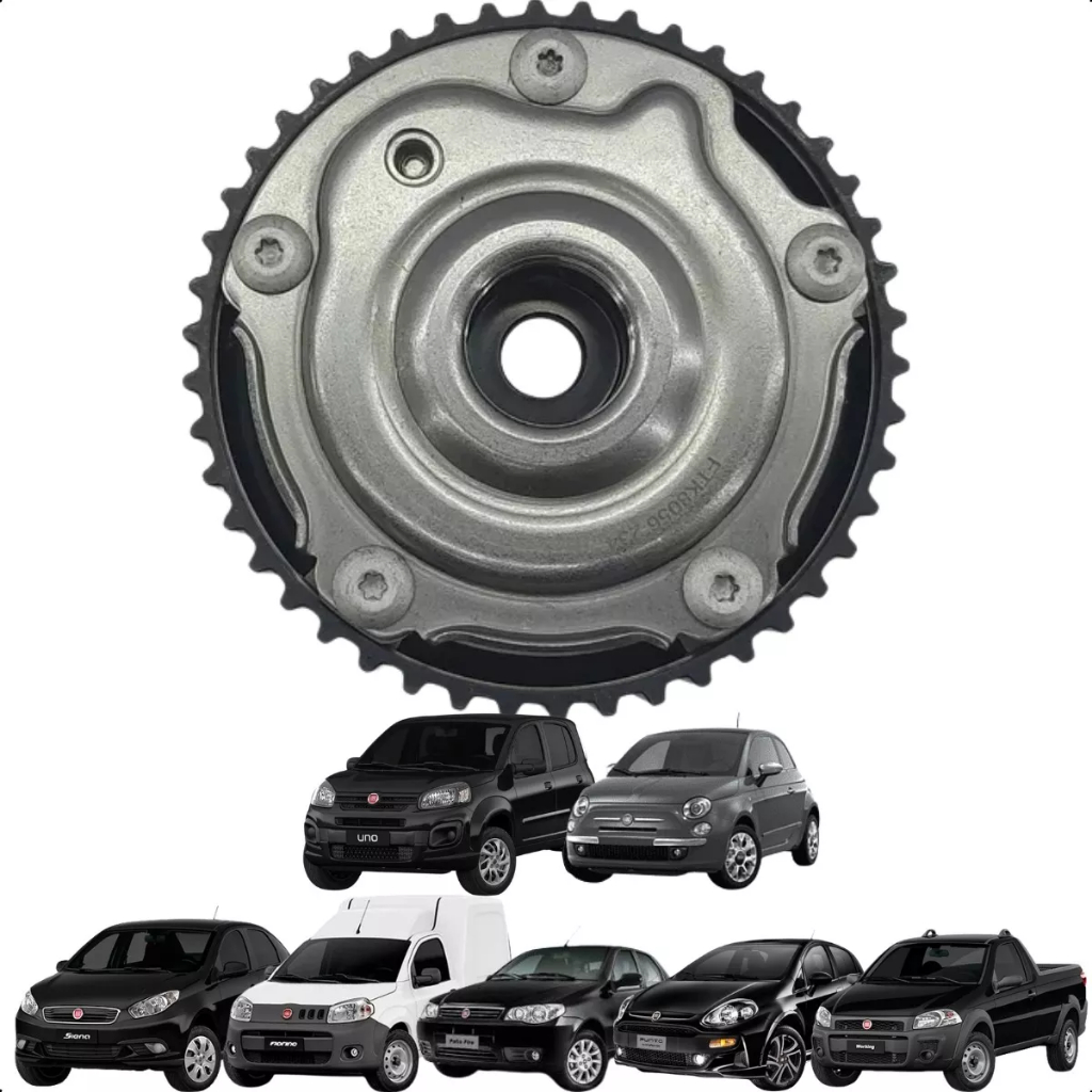Imagem Engrenagem Polia Comando Variador De Fase Fiat Grand Siena Fiorino Palio Punto Siena Uno 500 1.4 8v