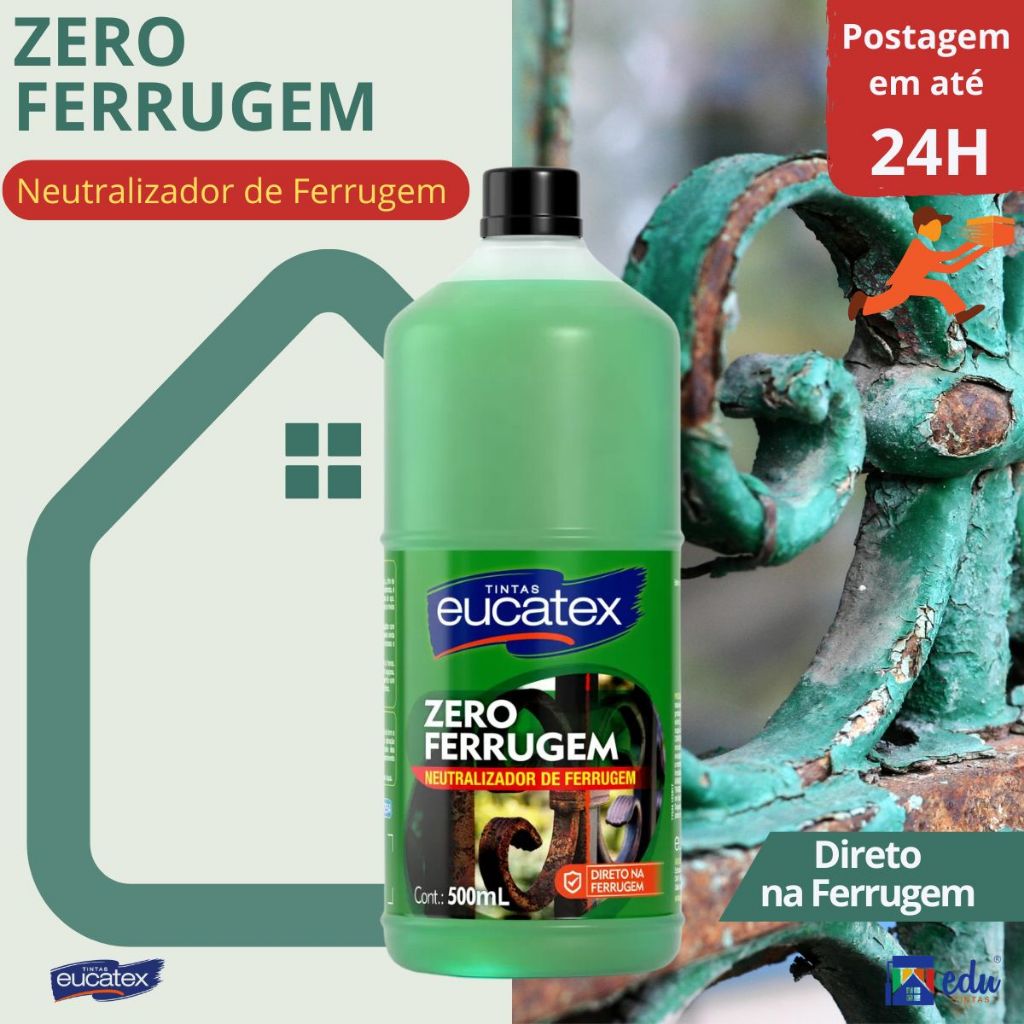 Eucatex Direto Na Ferrugem Previne Antes Da Pintura 500 Ml