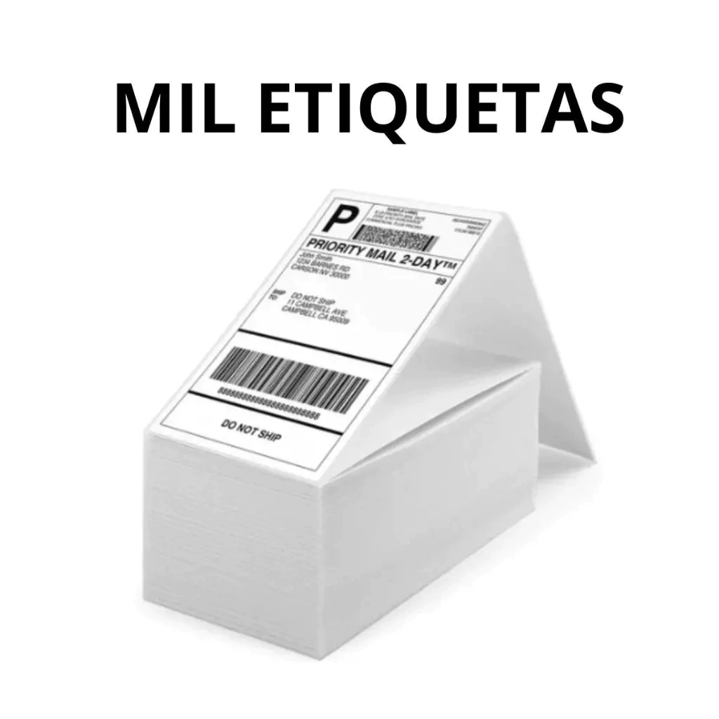 1000 Etiqueta Térmica Sem Rolo 10x15/100x150 Resma Serrilha