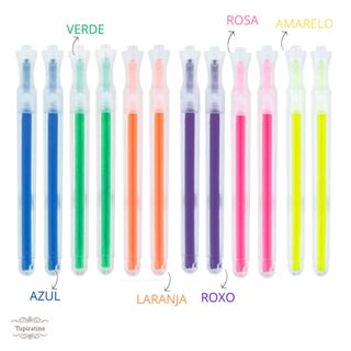 Kit 12 Marca Texto Neon Lyke Ideal para Escola e Trabalho em Oferta na Shopee