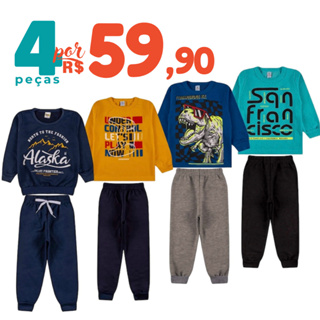 Conjunto Infantil Masculino Inverno Kit 4 Peças em Oferta na Shopee