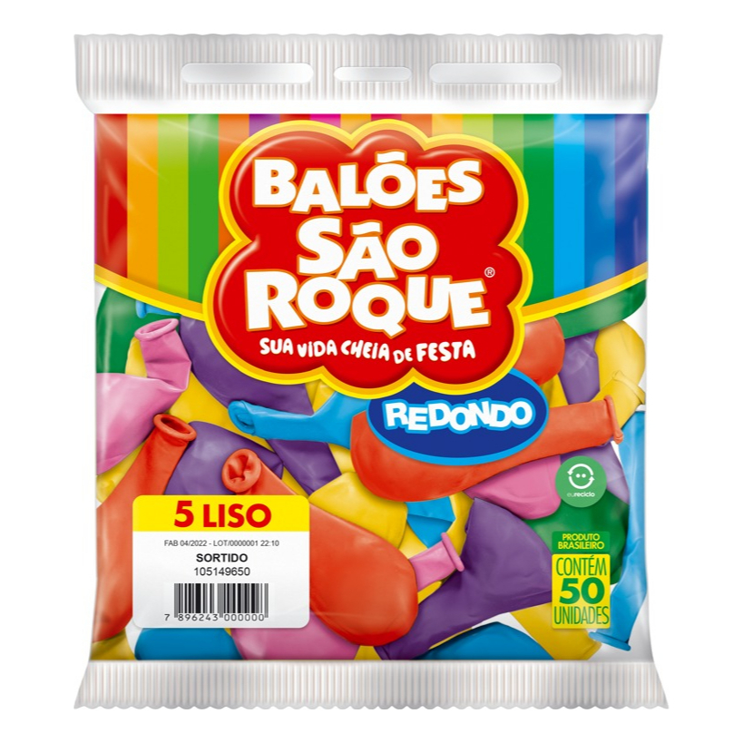 Balão P/ Decoração Bexiga N5 São Roque 50un - Diversas Cores em Oferta na Shopee