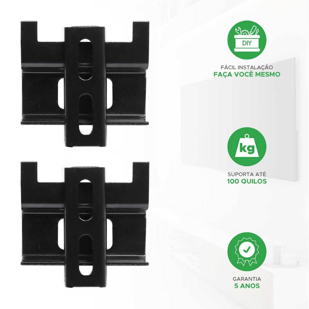 Suporte Tv Fixo Slim Led Lcd Universal 10" À 85" Até 100kg