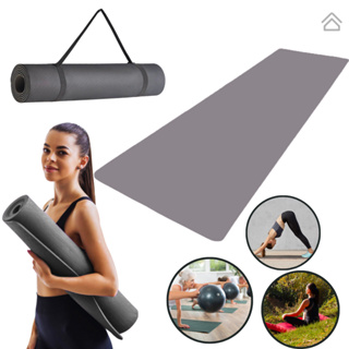 Tapete Yoga Mat Colchonete Tatame 1,70mx55cmx5mm Exercício em Casa em Oferta na Shopee