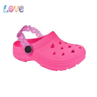 Sandalia Babuche CLS Papete Infantil Love Menina com Corações e Tira com Glíter em Oferta na Shopee