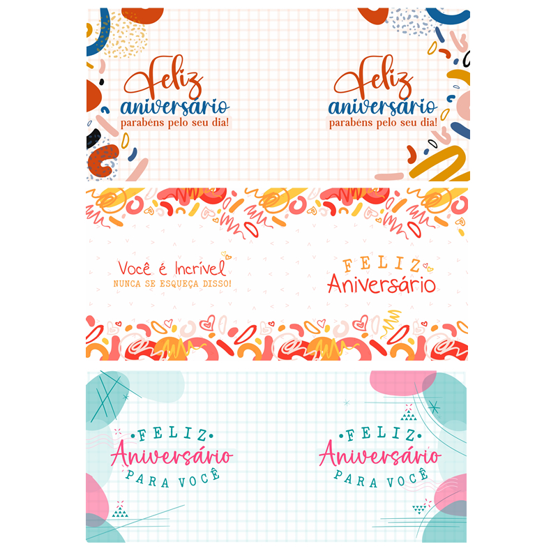 KIT 9 Artes Impressa de Aniversário | Imagens prontas para estampar Canecas | Sublimação