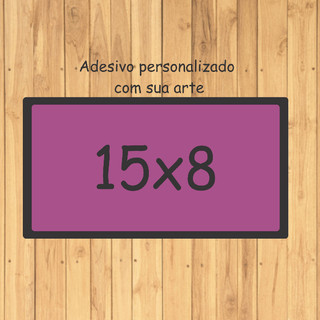 Adesivo retangular - 15x8cm - Personalizado com sua arte