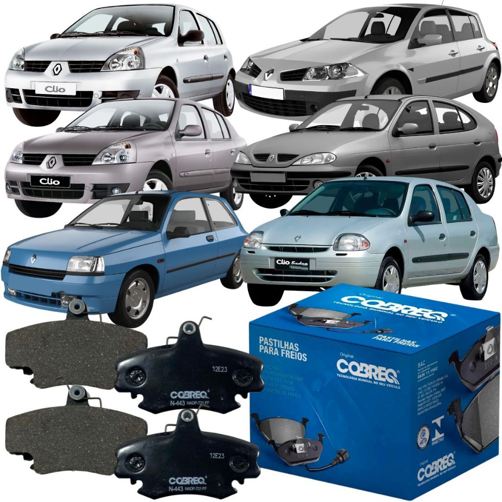 Jogo Pastilha Freio Original Cobreq Renault Clio Megane