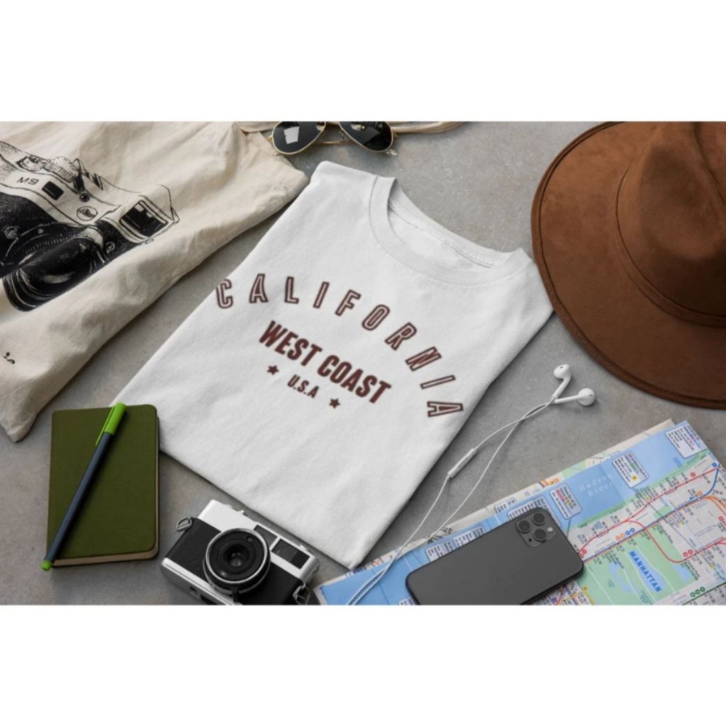 Camiseta Feminina Basica Estampado California West Camisa 100% Algodão