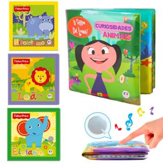 Kit 5 Livro de Banho Para Bebê Criança Galinha Pintadinha Show Da Luna Animais Leão- ORIGINAL em Oferta na Shopee