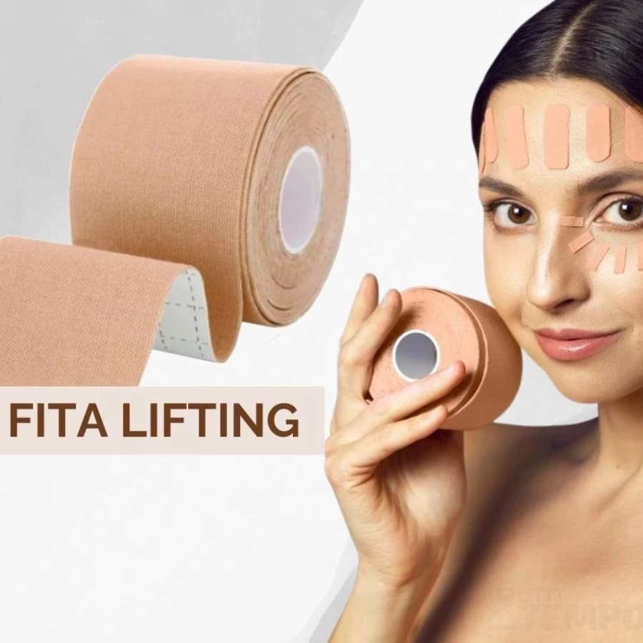 Fita Efeito Lifting Profissional Cuidado Facial 5 Metros Tape Anti Rugas