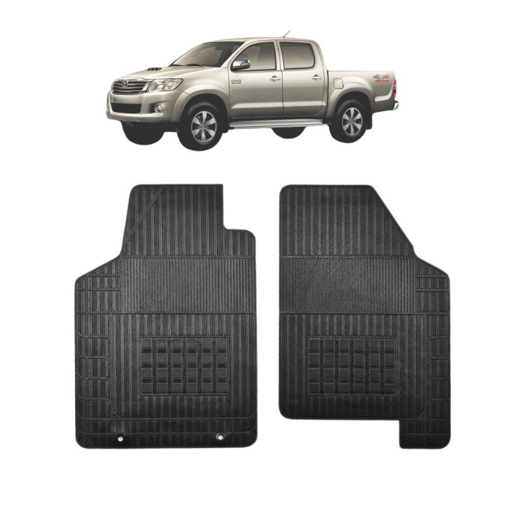 JOGO TAPETE DE BORRACHA HILUX 10/15 cabine simples - 2 Peças - Car Floor em Oferta na Shopee