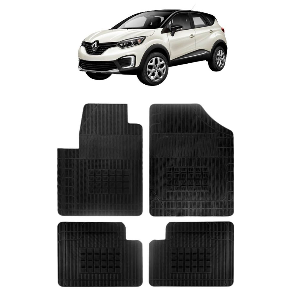 Jogo Tapete Borracha Ranault Captur 2017a 2021 4 Peças Car Floor