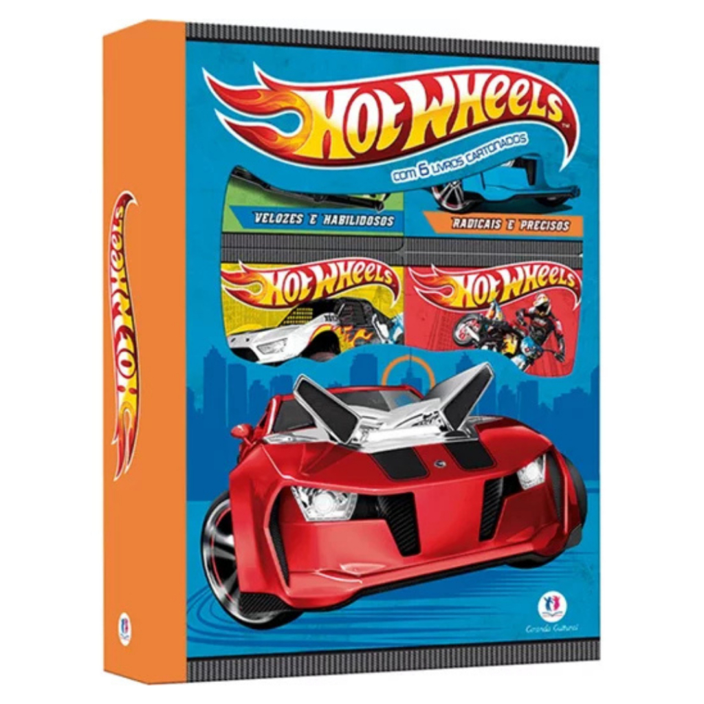 Box com 6 Minilivros | Hot Wheels