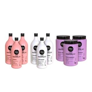 Combo Familia Kit SOS Hidratação Turbinado com Máscara Bio-Reconstrução Salon Line em Oferta na Shopee