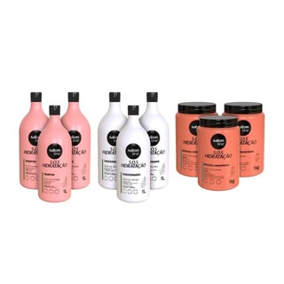 Combo Familia Kit SOS Hidratação Turbinado com Máscara Cachos e Crespos Salon Line em Oferta na Shopee