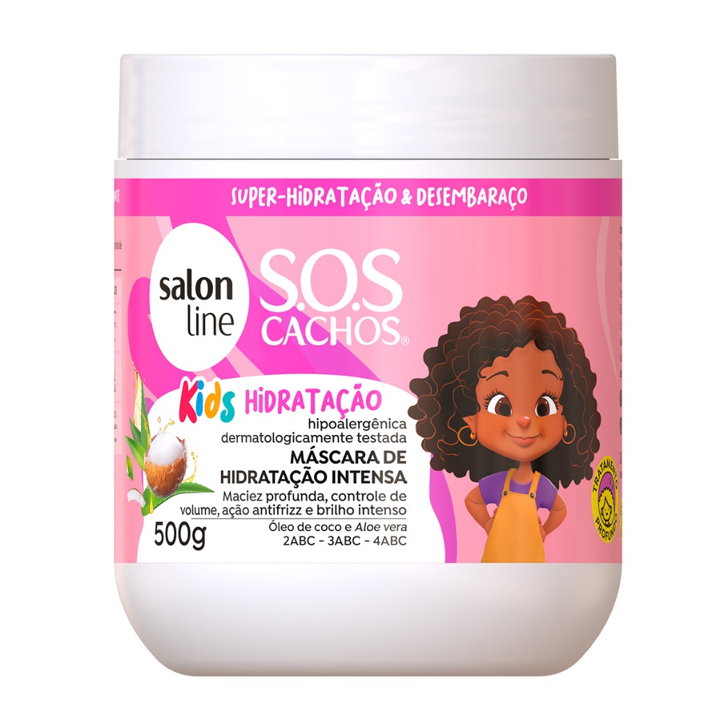 Máscara de Hidratação Intensa SOS Cachos Kids Hidratação Salon Line 500g