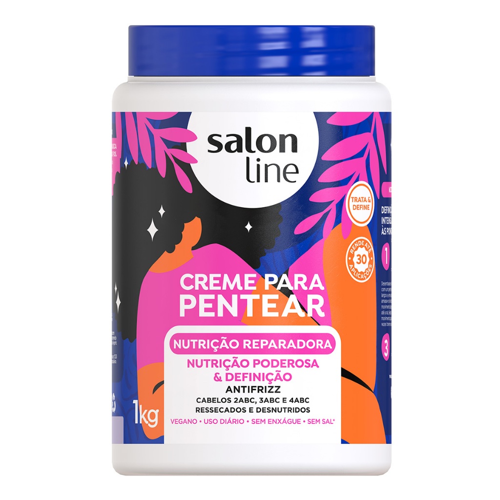 Creme Para Pentear Nutrição Reparadora Salon Line 1kg