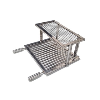 Grelha Parrilla Inox Uruguaia Com Grelha Auxiliar Para Churrasco em Oferta na Shopee