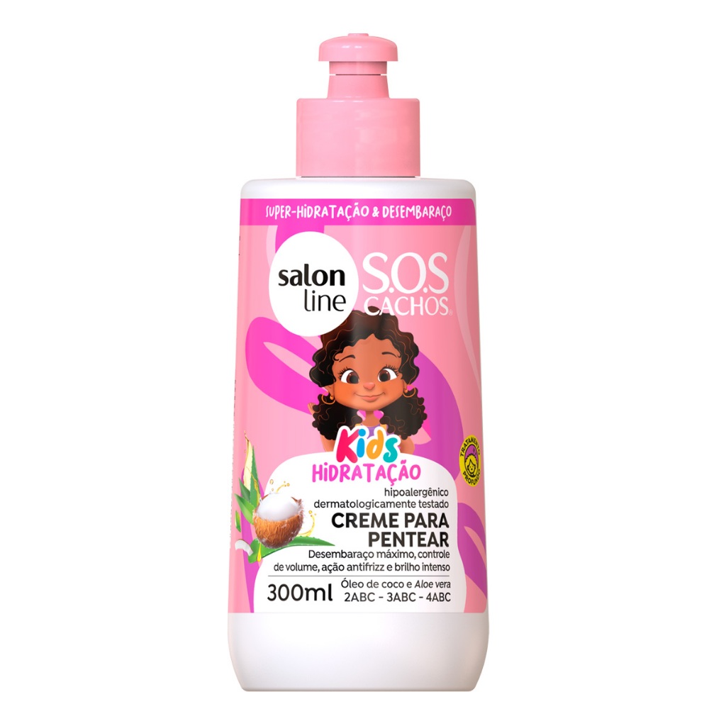 Creme para Pentear SOS Cachos Kids Hidratação Salon Line 300ml em Oferta na Shopee