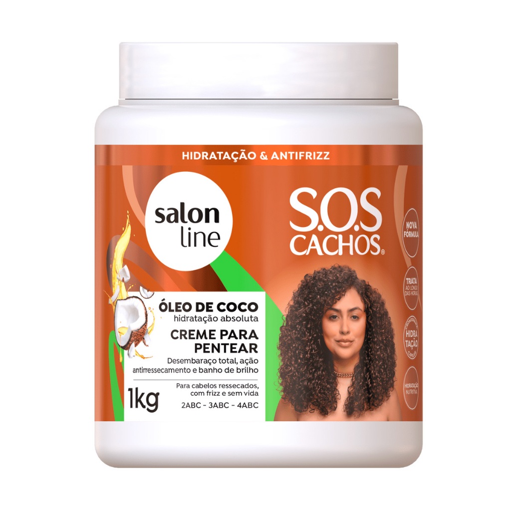 Creme para Pentear SOS Cachos Coco Tratamento Profundo Salon Line 1kg