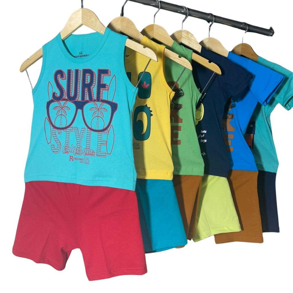 Kit 10 conjutos infantil atacado feminino masculino menina menino 20 peças